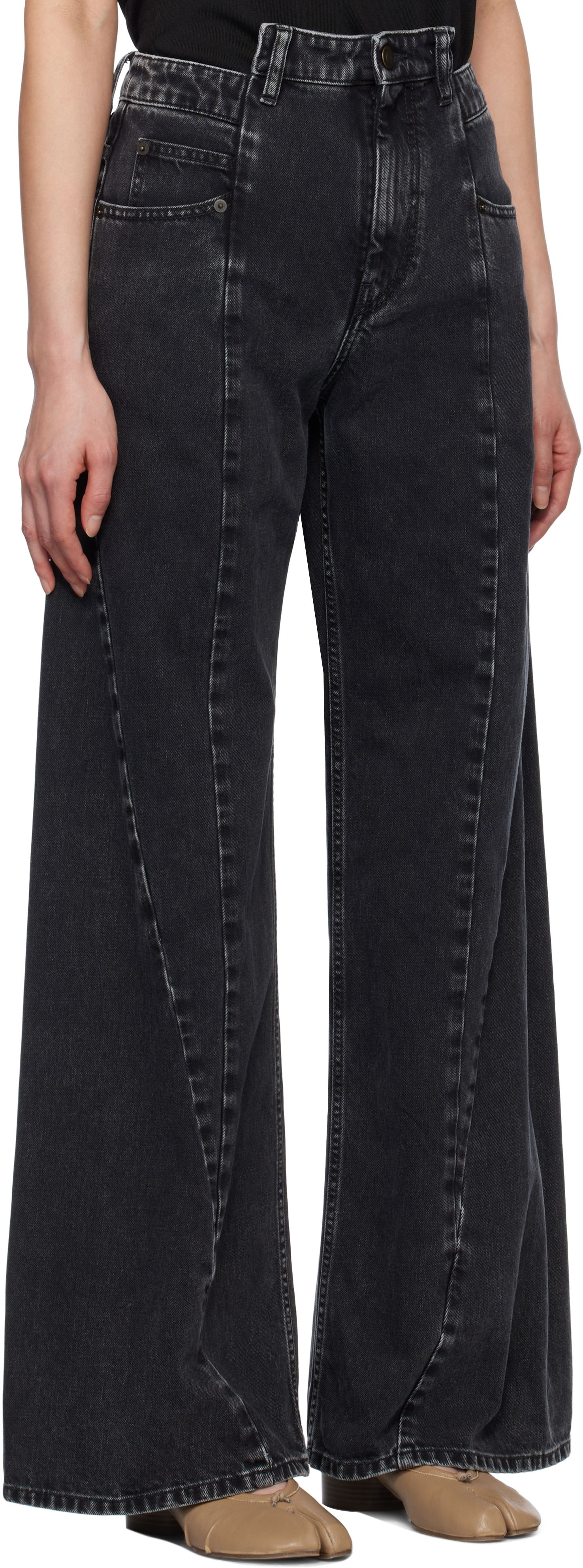 Дънки Maison Margiela Maison Margiela 5 Pocket Wide Leg Jeans Черно | S51LA0133 S30496, 1