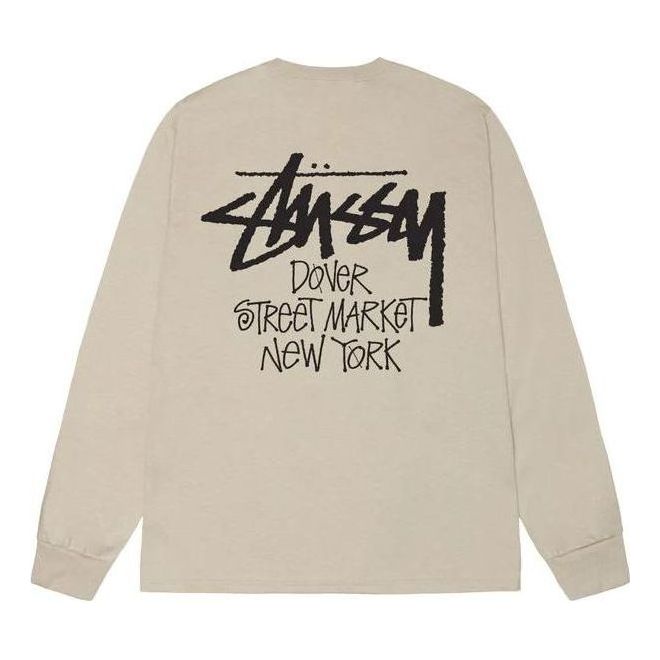Тениска Stüssy Stussy New York Long Sleeve T-Shirt Бежово | 3993819-KHAK