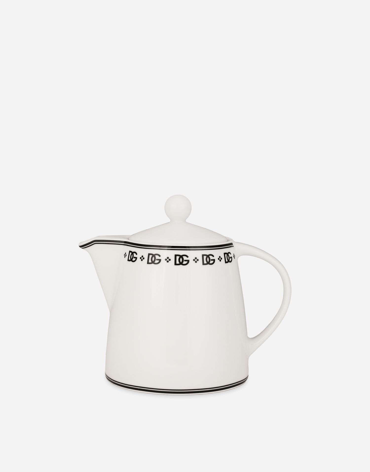 Домашен декор Dolce & Gabbana Dolce & Gabbana Porcelain Teapot with DG Logo Бяло | TC0139TCALHU0082, 0