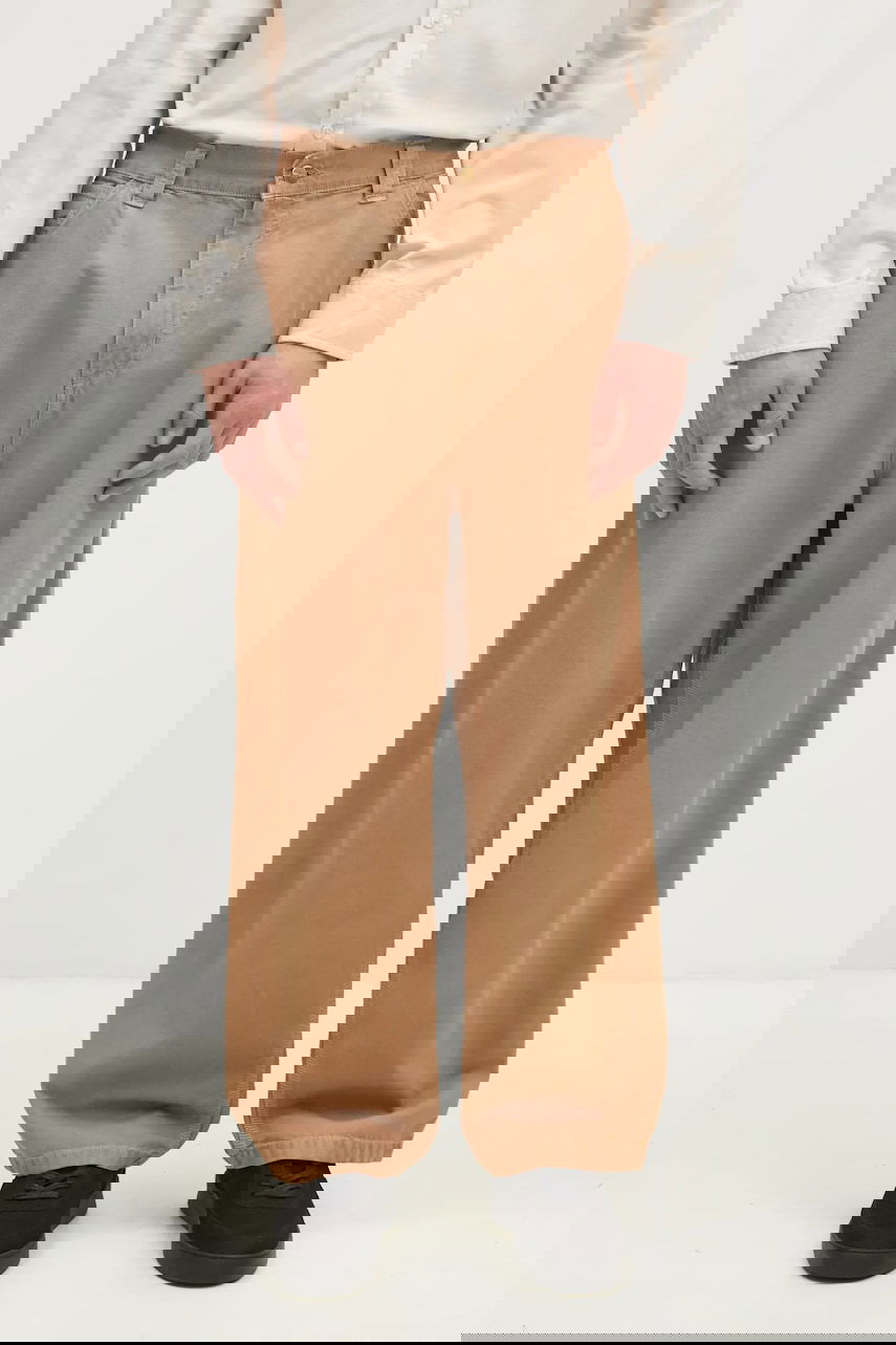 Панталони Carhartt WIP Cotton OG Single Knee Loose Fit Pant Бежово | I033754.2FS4J, 0