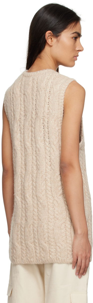 Пуловер TOTEME TOTEME Crewneck Knit Vest Бежово | 232-5166-312, 2