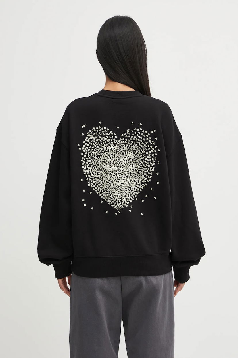 Суитчър Carhartt WIP Hearts Of Hartts Cotton Sweatshirt with Print Черно | I035511.89XX