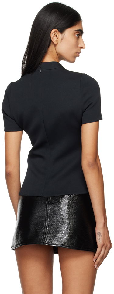 Пуловер Courrèges Courrèges High Collar Top Черно | 324CTO344PL0007, 2