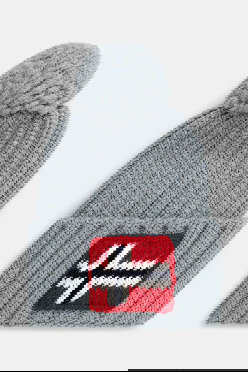 Шапка Napapijri Napapijri Semiury 5 Pom Beanie Сиво | NP0A4GKBI841, 0