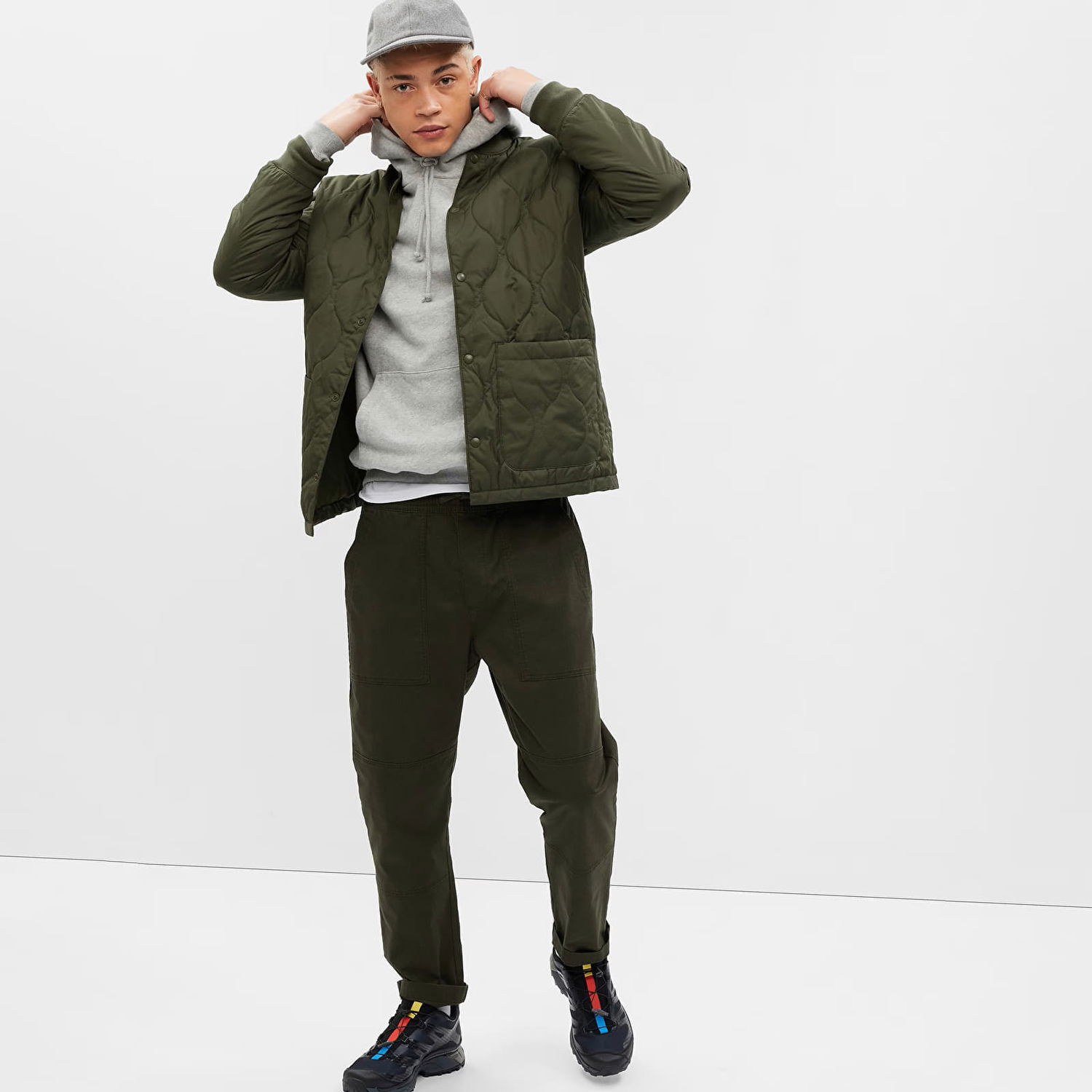 Яке бомбър GAP Jacket Quilted Bomber Jacket Deep Depths S Черно | 796719-00, 0