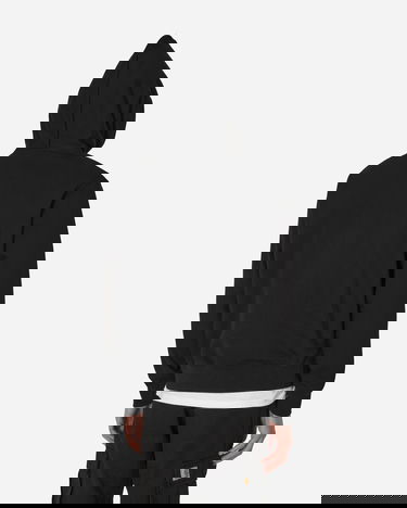 Суитчър Off-White Logo Slim Hooded Sweatshirt Black Черно | OMBB097C99FLE007 1001, 3