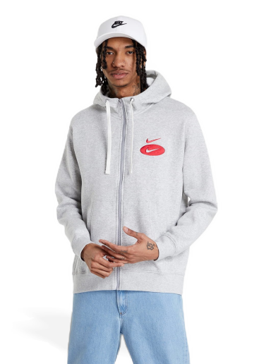 Суитчър Nike Swoosh League Brushed Back Fleece Hoodie Сиво | DM5335-050