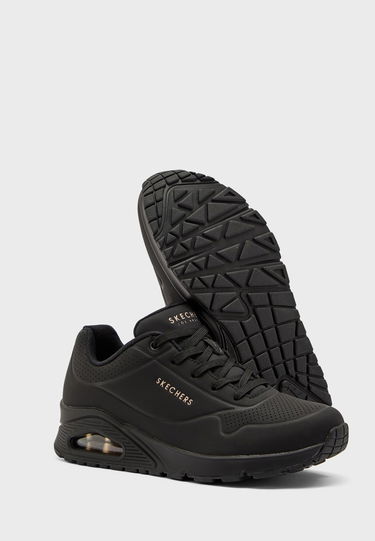 Кецове и обувки Skechers Uno Черно | 52458-BBK, 2