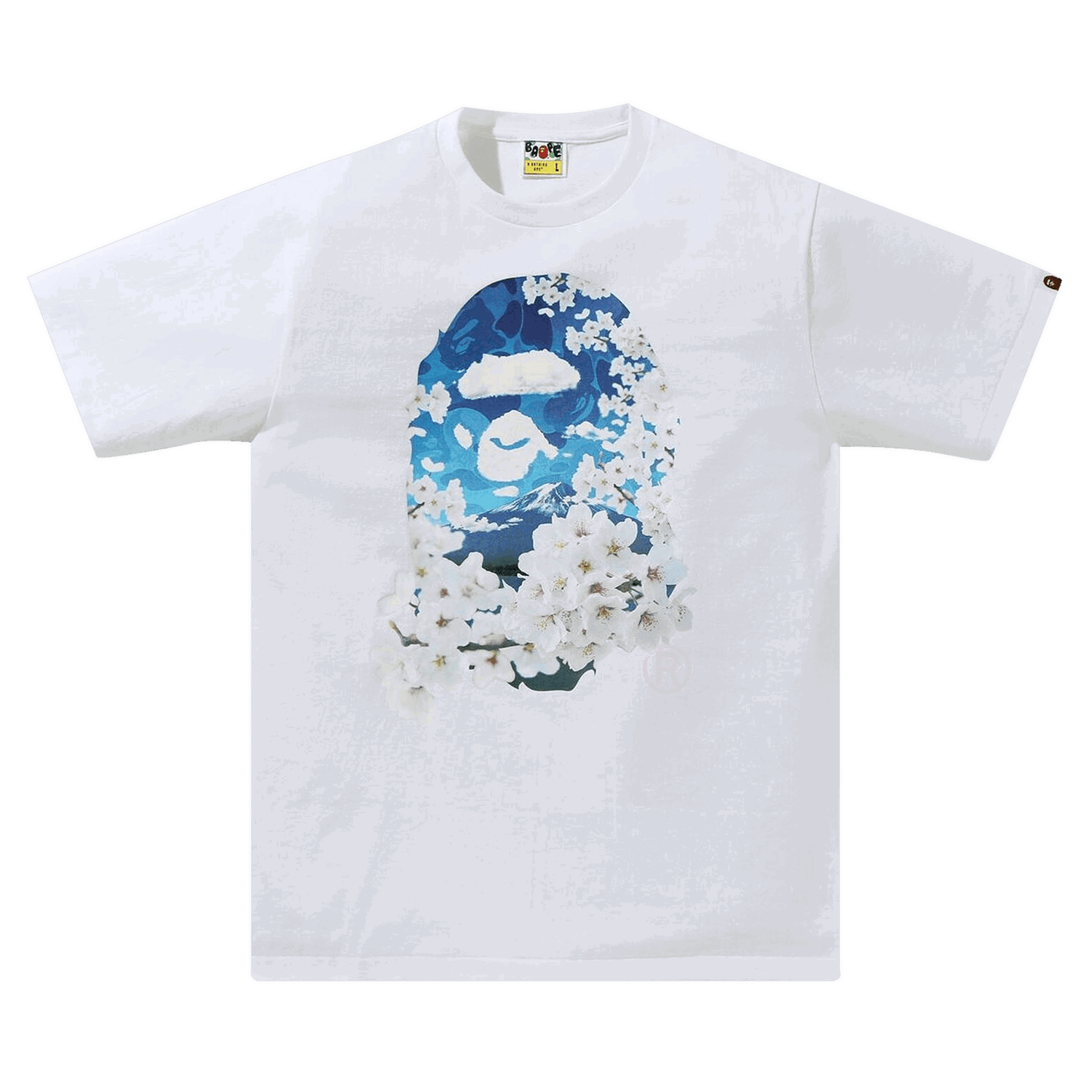 Тениска BAPE Sakura Photo Ape Head Tee Бяло | 1H20 110 028 WHITE, 0