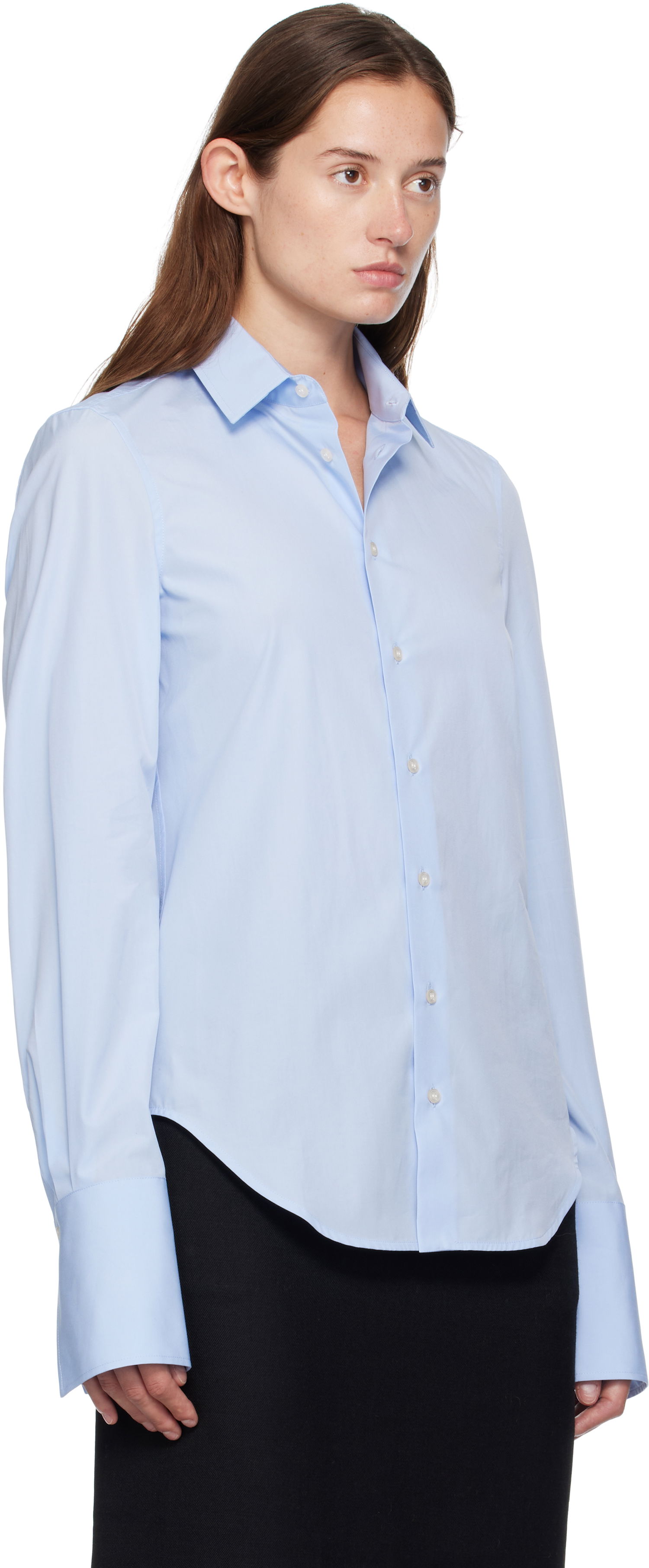 Риза WARDROBE.NYC WARDROBE.NYC Classic Shirt Синьо | W1135F25CO, 1