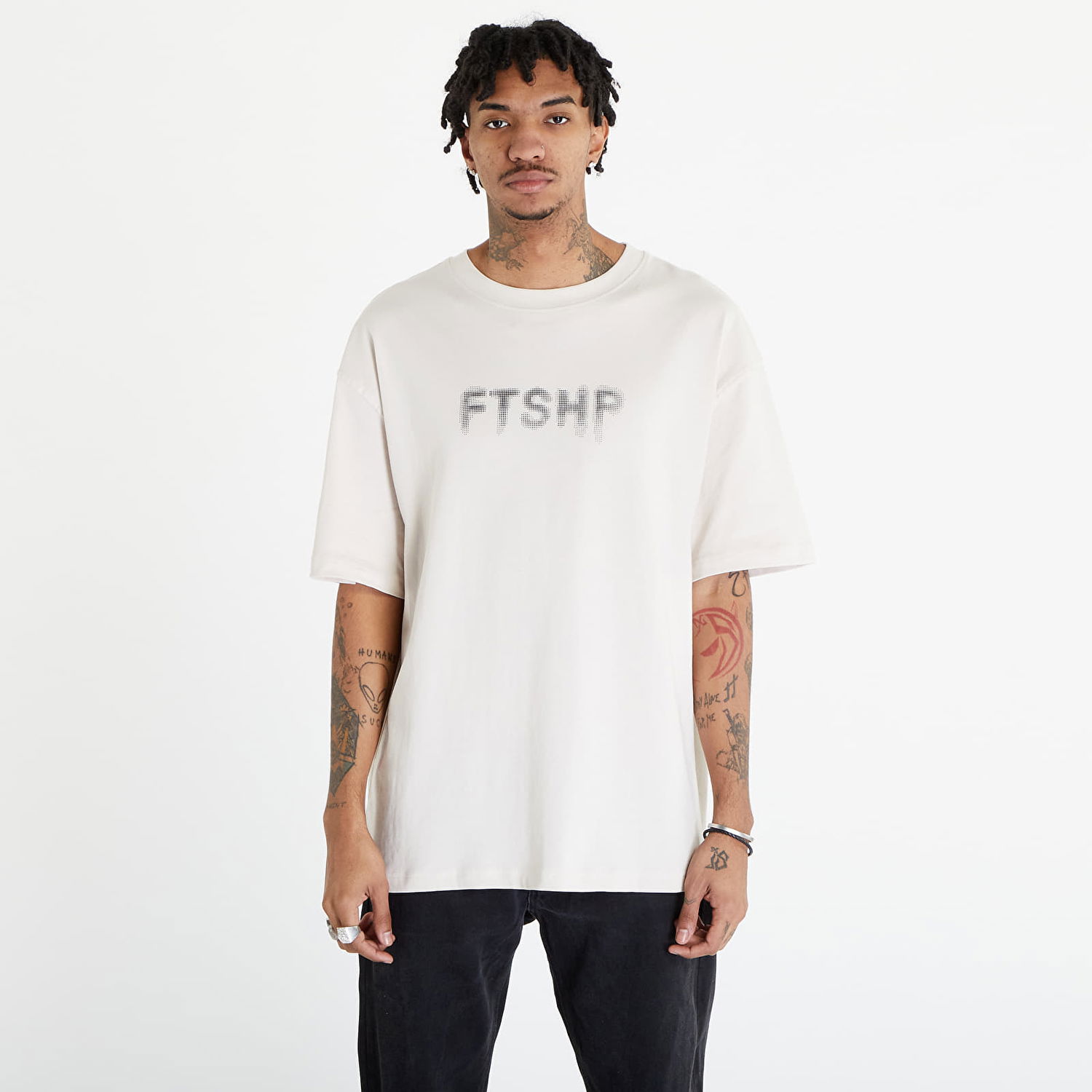 Тениска Footshop FTSHP HALFTONE T-SHIRT UNISEX Бяло | FTSHP_300, 0