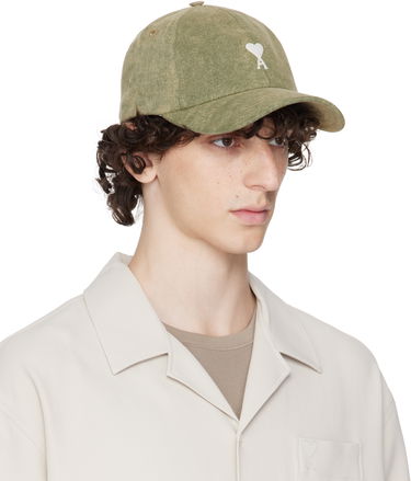 Шапка с козирка AMI AMI Paris Ami de Coeur Cotton Cap Зелено | UCP022.DE0064, 1