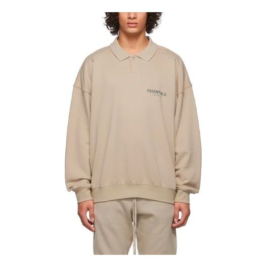 Пуловер Fear of God Essentials French Terry Polo Бежово | FOG-FW21-197