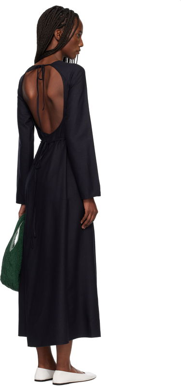 Pокля Baserange Long-Sleeve Apron Maxi Dress Черно | DRLSA-WS-WI25, 2