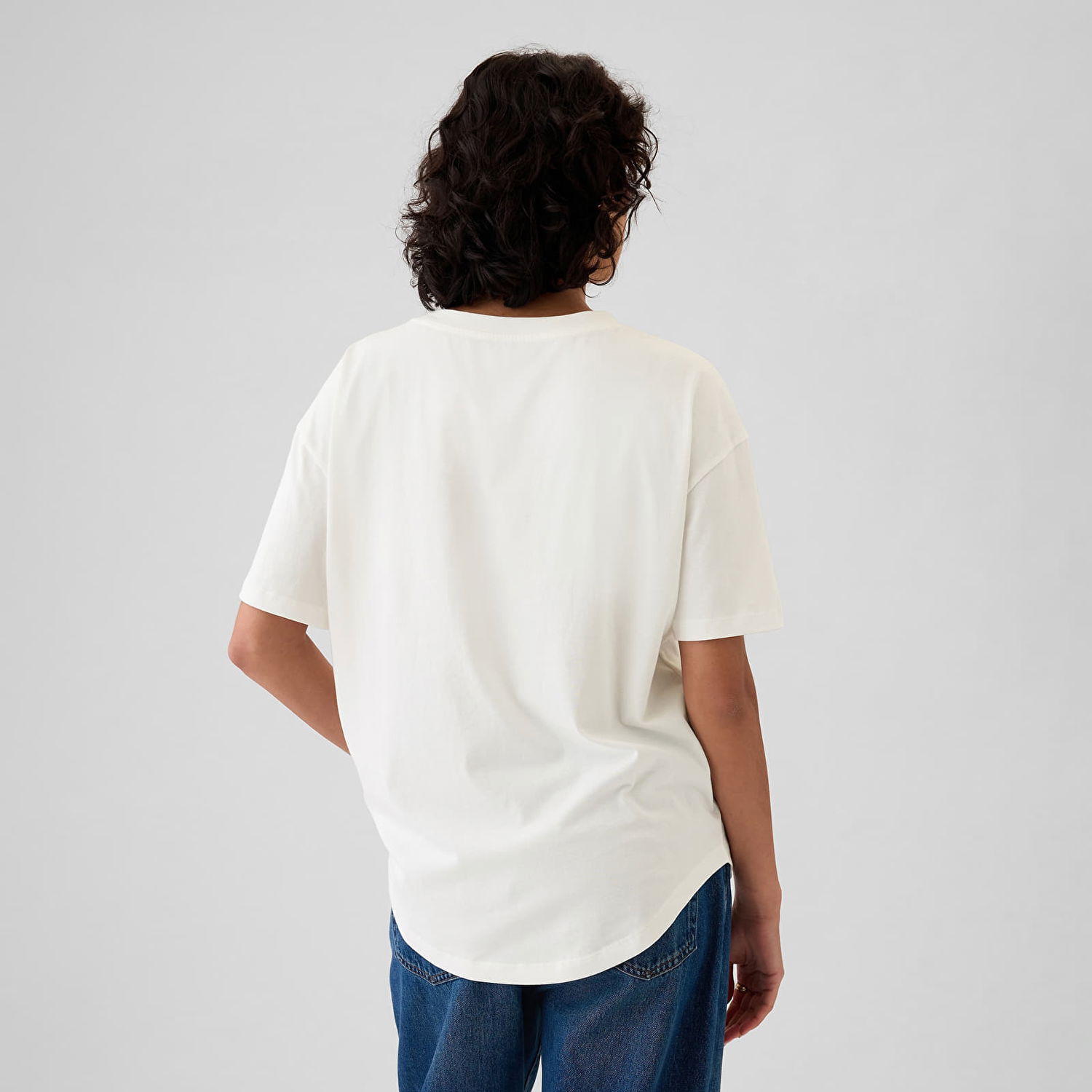Тениска GAP T-shirt Shortsleeve Logo Tee New Off White XS Бяло | 500012-01, 1