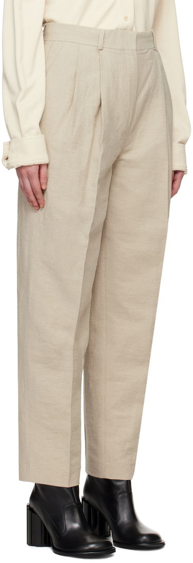 Панталони TOTEME Double-Pleated Trousers Бежово | 243-WRB847-FB0196, 1