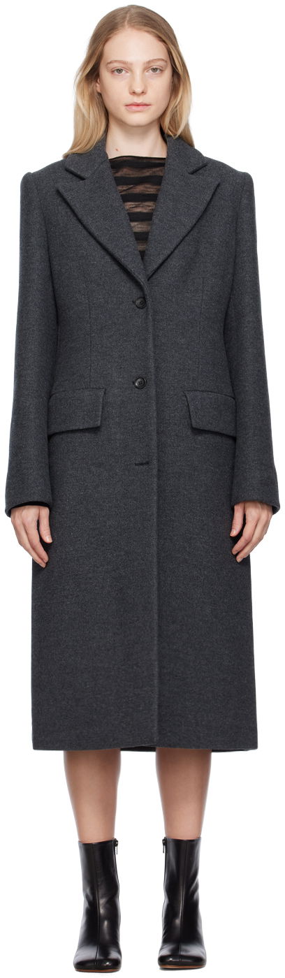 Палта We11done We11done Single-Breasted Coat Сиво | WD-CT3-23-065-W-DG, 0