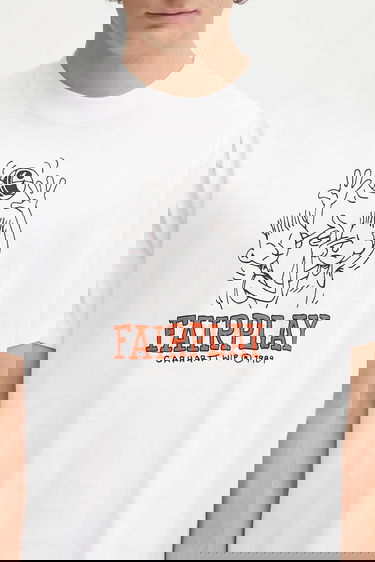 Тениска Carhartt WIP Short-Sleeve Fairplay Graphic T-Shirt Бяло | I035433.02XX, 3