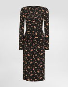 Small Floral-print Charmeuse Dress