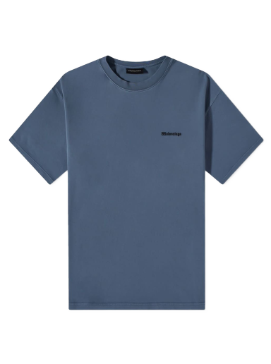 Тениска Balenciaga Corporate Logo Тъмно синьо | 612966-TNVG7-4183