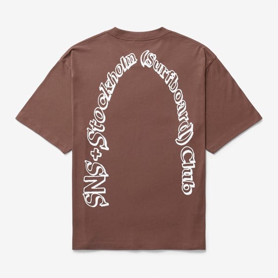 Тениска Stockholm (Surfboard) Club Arch T-shirt x Sns Кафяво | SNSAU1B30, 0