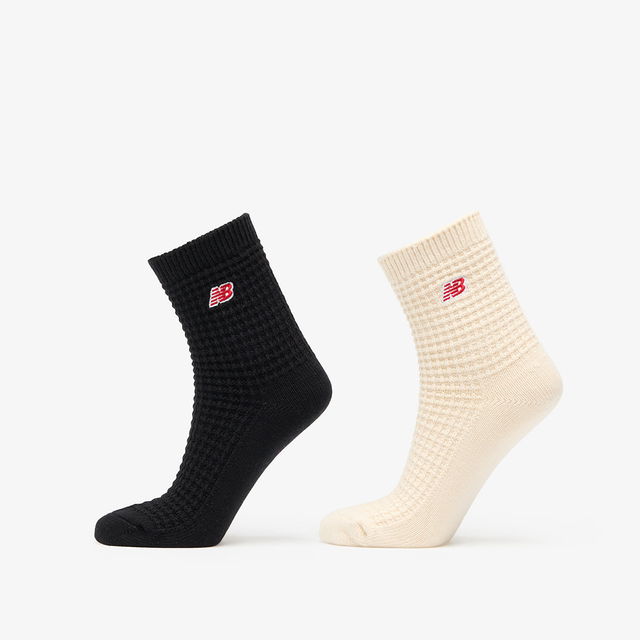 Waffle Knit Ankle Socks 2-Pack Multicolor