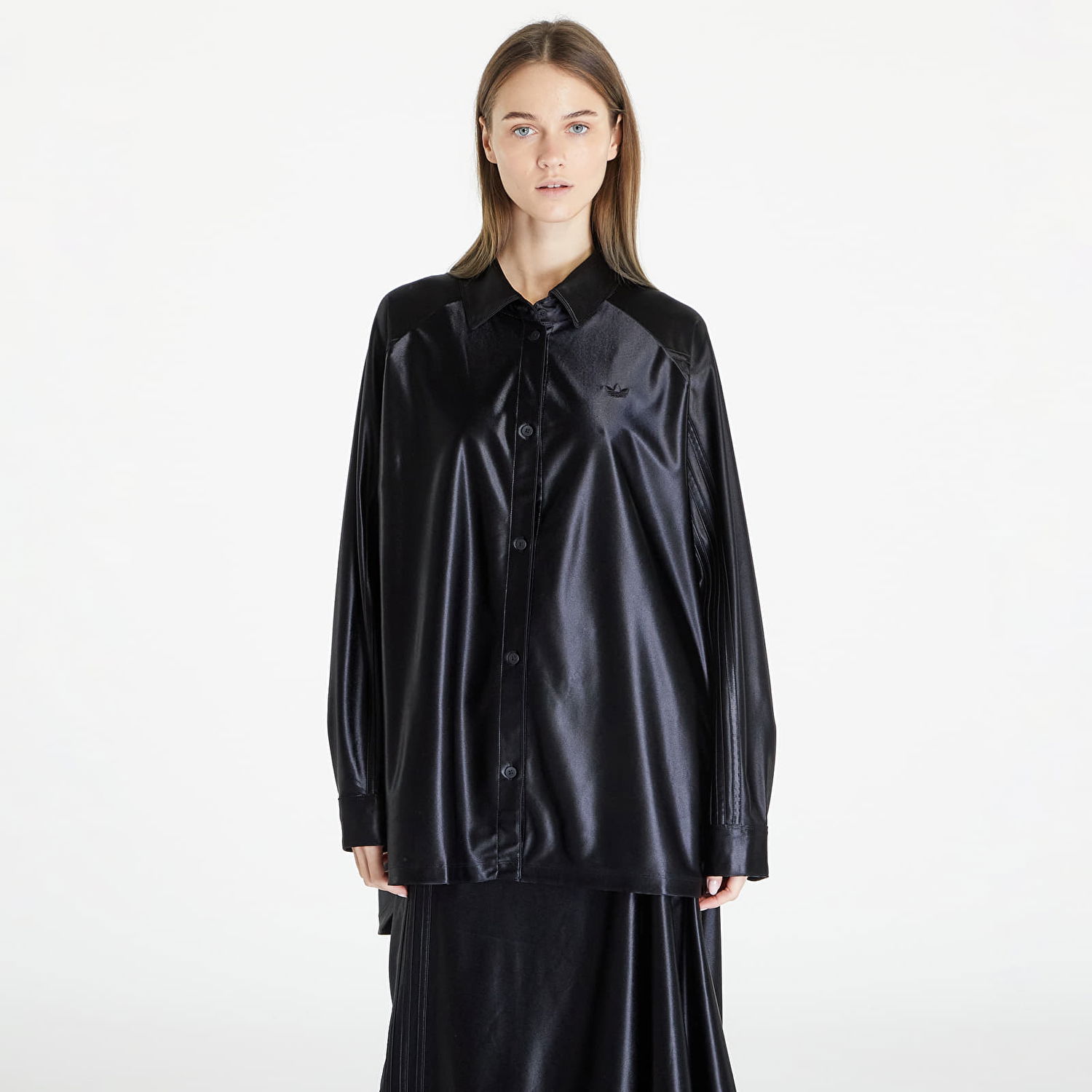 Риза adidas Originals Satin Shirt Черно | IT9414, 0