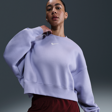 Пуловер Nike Sportswear Phoenix Fleece Crewneck Sweatshirt Лилаво | DQ5761-533, 0