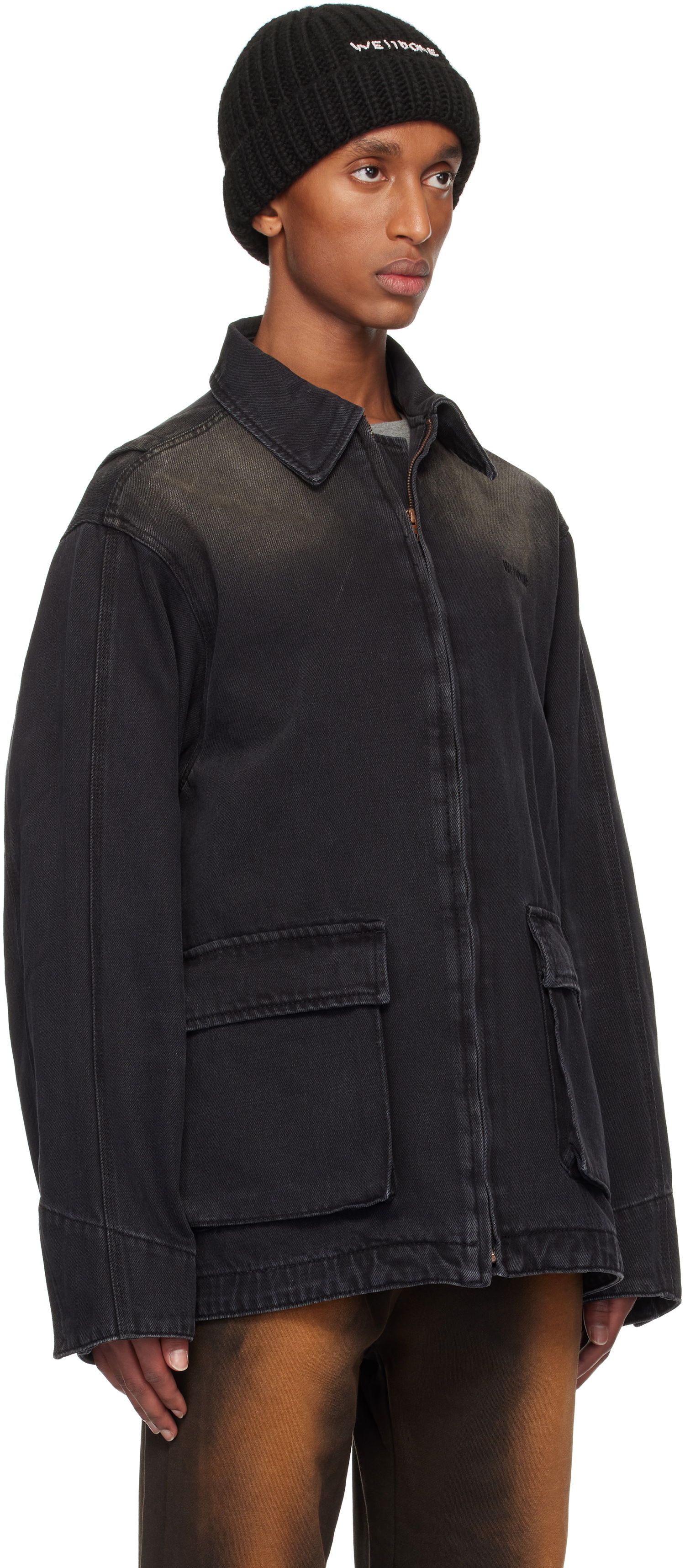 Шапка We11done We11done Classic Washed Denim Jacket Черно | WD-DJ3-24-334-U-BK, 1