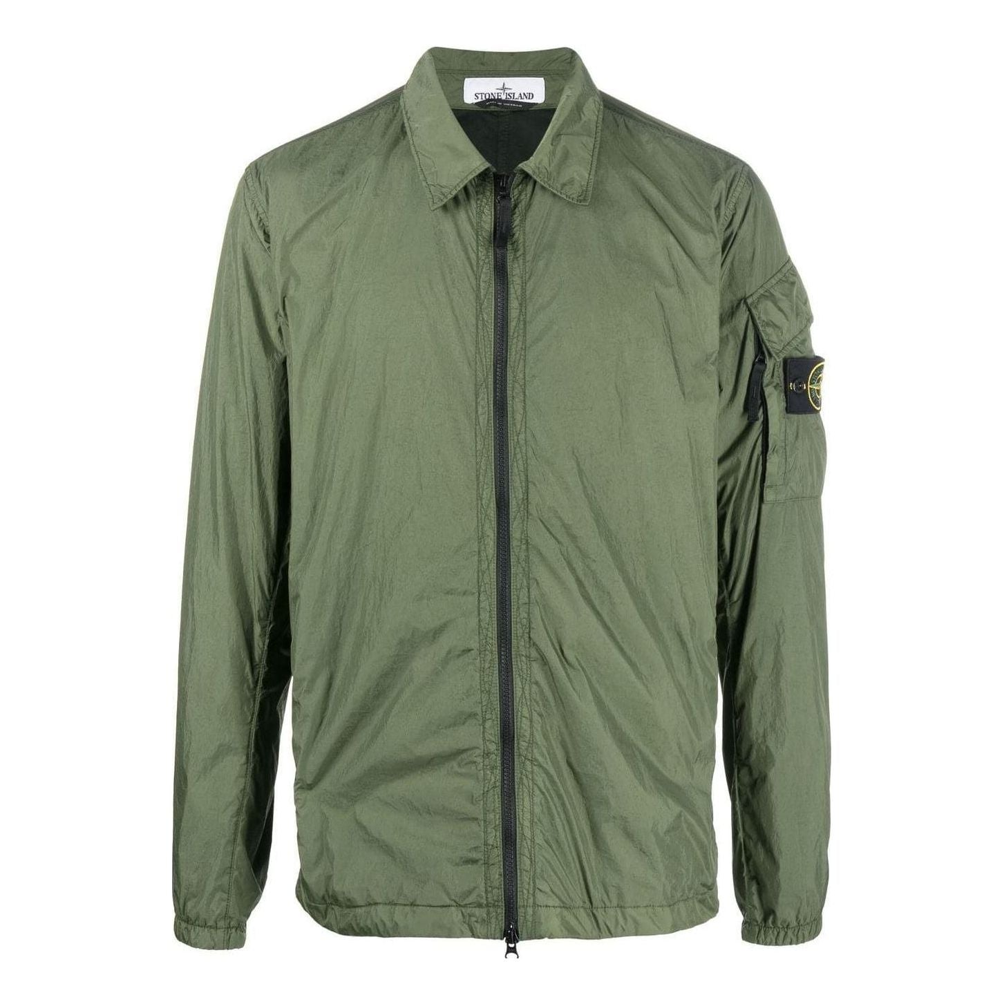 Ветровка Stone Island Crinkle Reps Overshirt Jacket Зелено | 771510223-V0058, 0