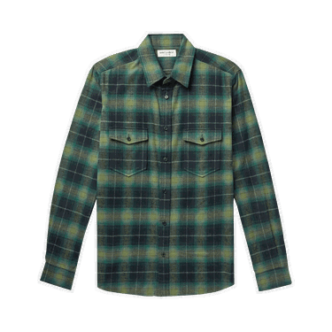 Риза Saint Laurent Oversized Shirt Зелено | 710782 Y25TA 5879, 0