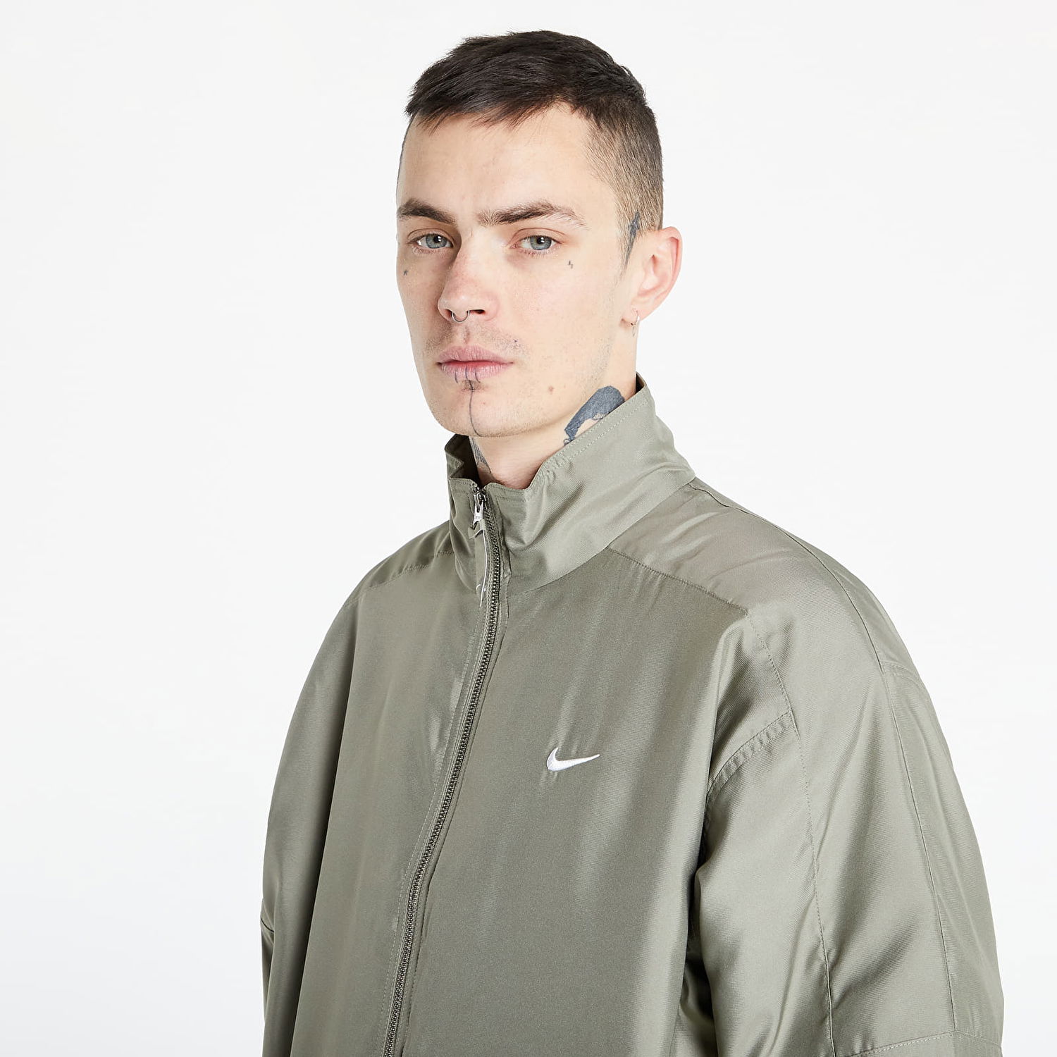 Яке бомбър Nike Lab Solo Swoosh Satin Bomber Jacket Зелено | DN1266-320, 0