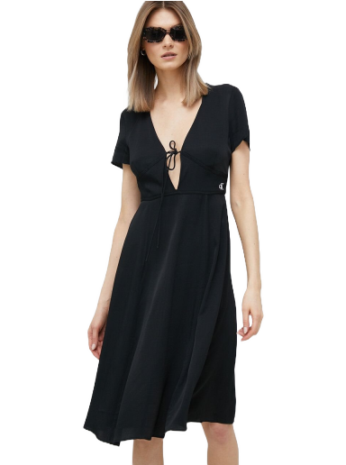 Pокля CALVIN KLEIN Jeans Crepe Midi Dress Черно | J20J221140.PPYX