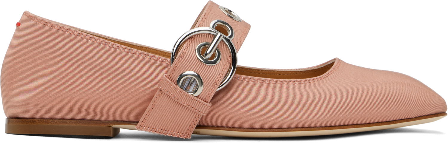 Грижа за обувките Aeyde Aeyde Uma Eyelet Ballerina Flats Розово | A11-FL-RKLS08FL159-SS25-1018-069, 0