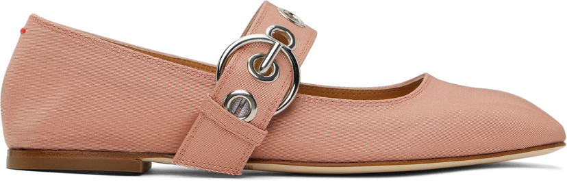 Грижа за обувките Aeyde Aeyde Uma Eyelet Ballerina Flats Розово | A11-FL-RKLS08FL159-SS25-1018-069