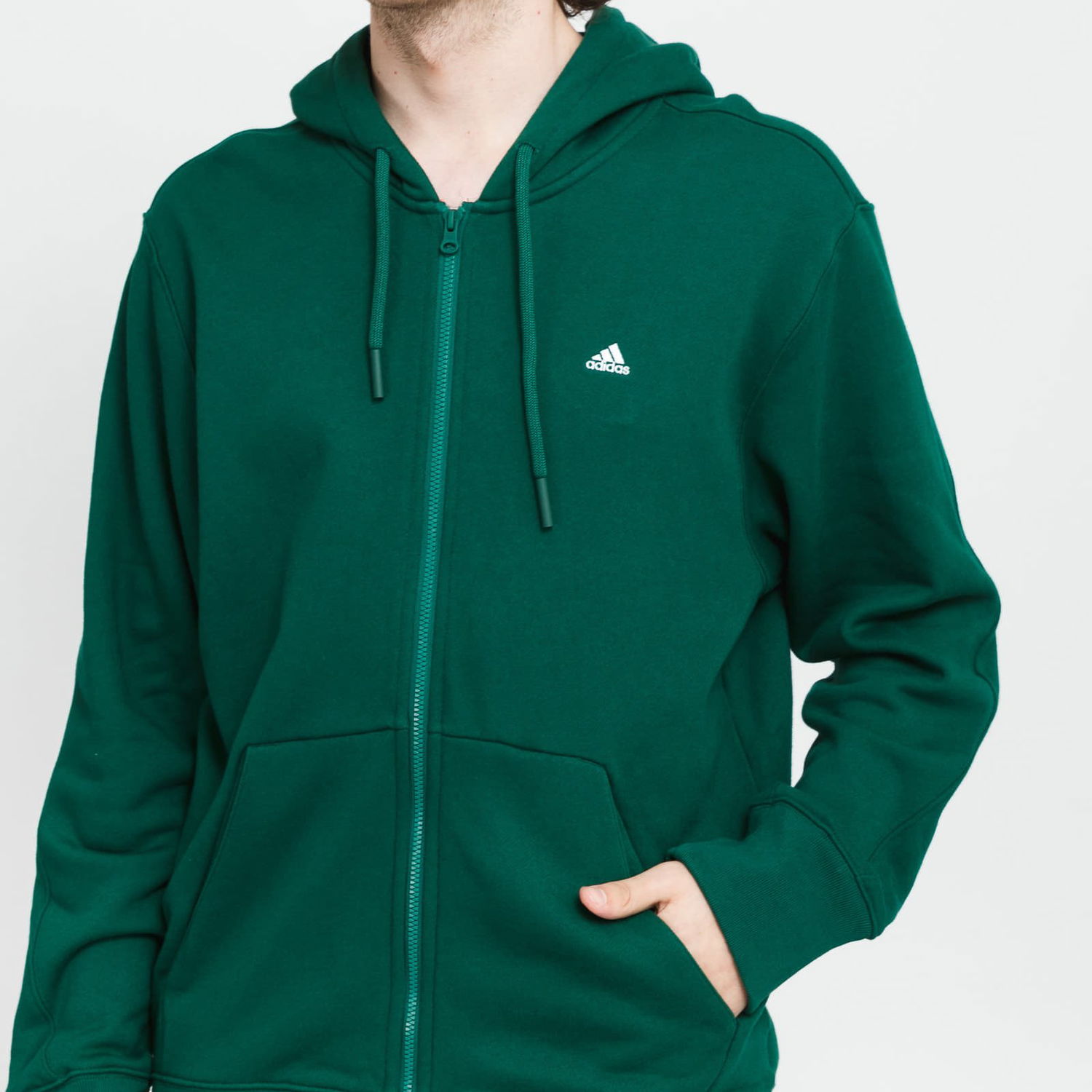 Суитчър adidas Originals Sportswear Comfy & Chill Full Zip Hoodie Зелено | H45370, 1
