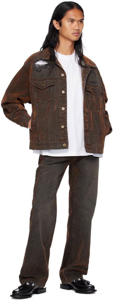 Яке We11done We11done Distressed Denim Jacket Кафяво | WD-DJ2-24-399-M-BK, 3