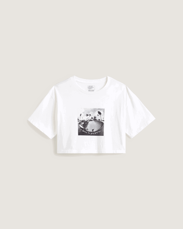 Съкратен топ Vans Vans Rhythm Relaxed Crop T-Shirt Бяло | VN000RCHWHT, 0