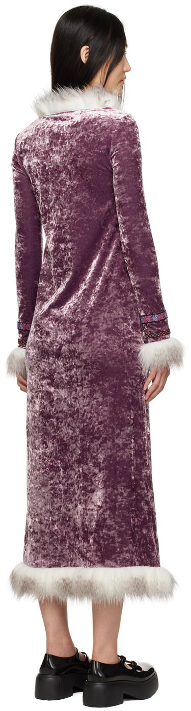 Pокля Anna Sui Anna Sui Princess Audrey Velvet Dress Лилаво | 1123F74, 2