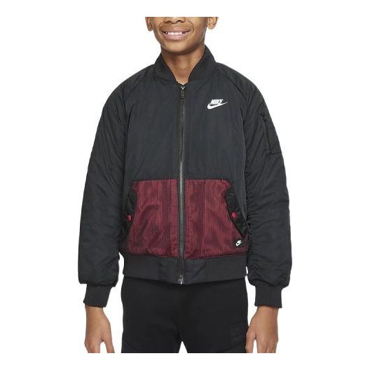 Яке бомбър Nike Kids' Printed Bomber Jacket Черно | DV6498-010