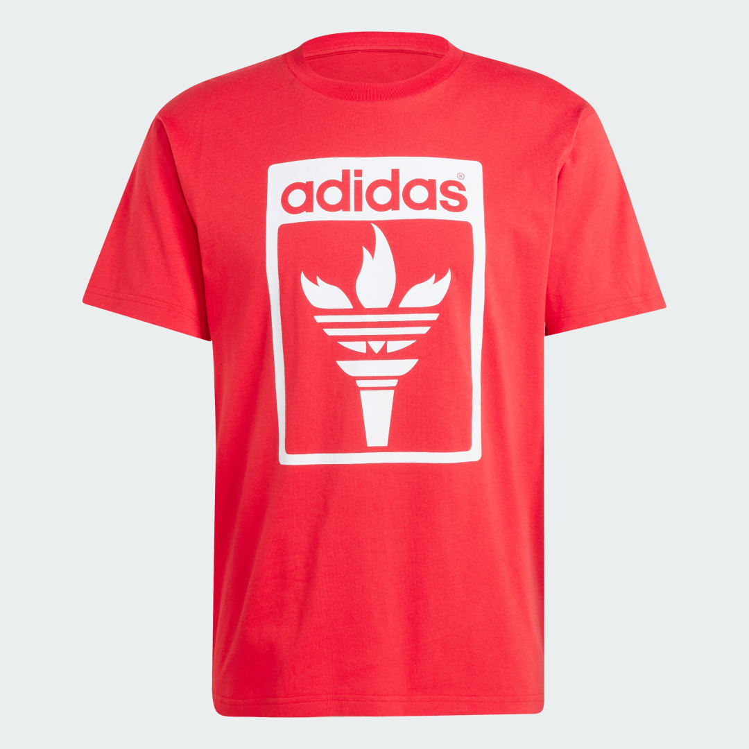 Тениска adidas Performance Trefoil Torch Червено | JJ1219, 1