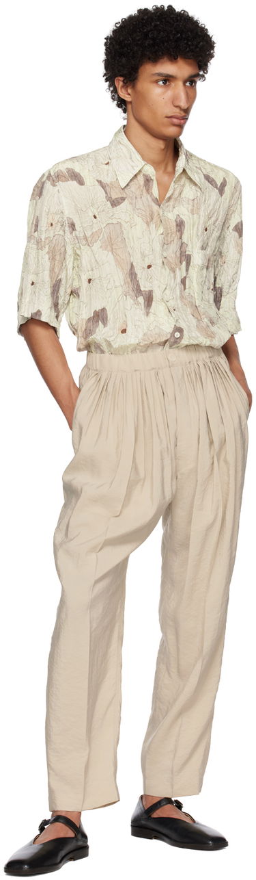 Риза LEMAIRE Lemaire Floral Print Short Sleeve Shirt Жълто | SH1023 LF1055, 4