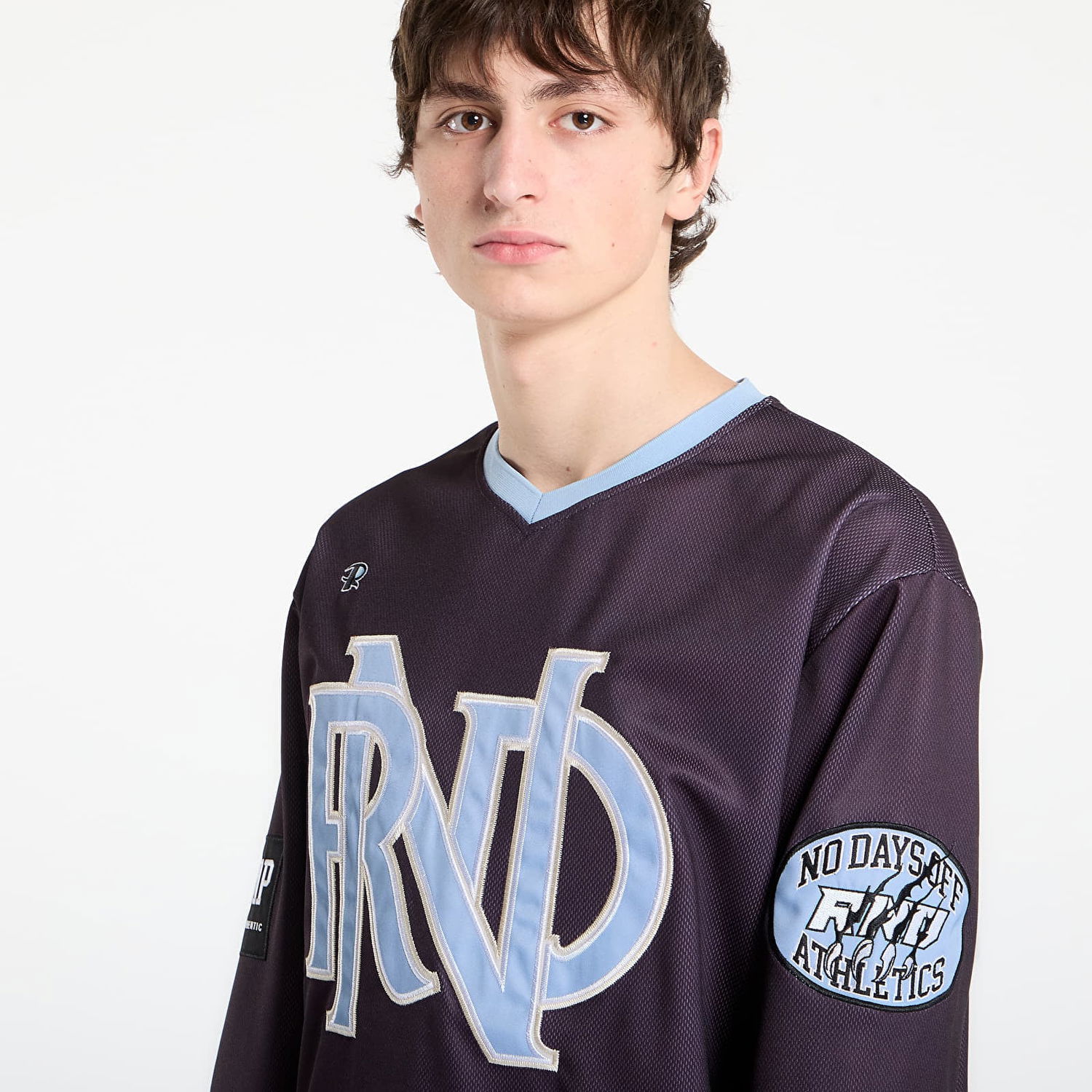 Фланелка RIPNDIP No Days Off Hockey Jersey Тъмно синьо | RNDHOL25105, 1