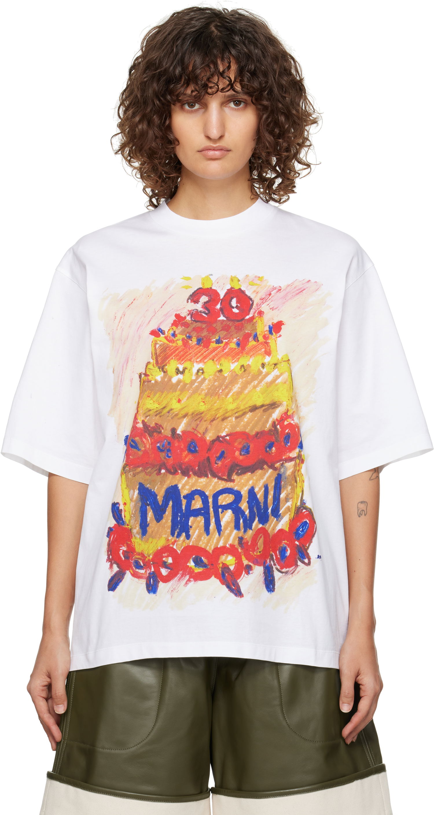 Тениска Marni 30th Anniversary T-shirt Бяло | THJE0263PB USCX15, 0
