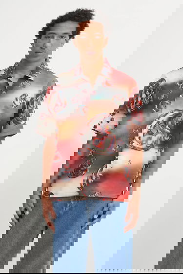 Риза Carhartt WIP Short Sleeve Solar Chrome Relaxed Fit Classic Collar Shirt Многоцветен | I035155.32LXX, 0