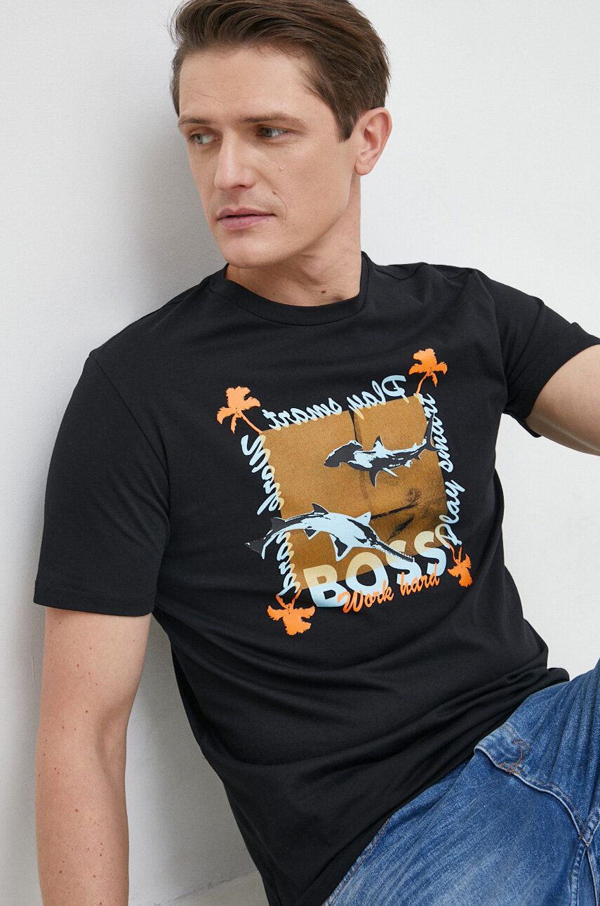 Тениска BOSS ORANGE Черно | 50491716, 0