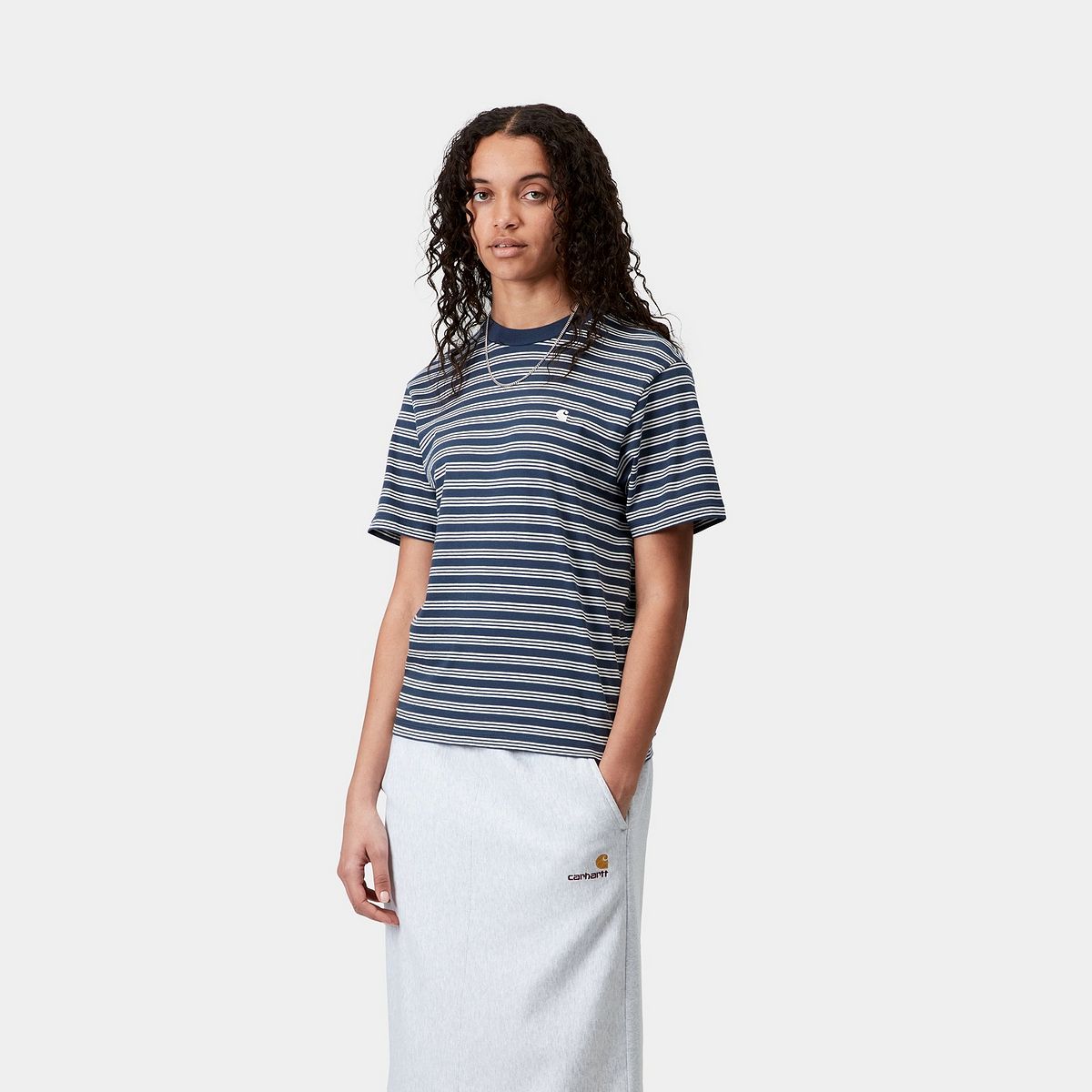 Тениска Carhartt WIP Carhartt WIP Sydney Stripe Short Sleeve T-Shirt Тъмно синьо | I034494_9, 0