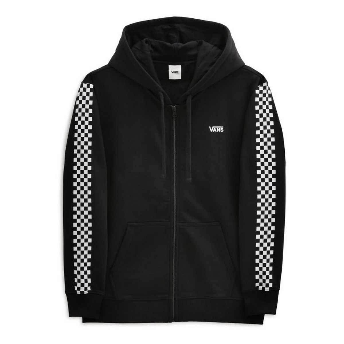 Суитчър Vans Vans Checkered Sleeve Zip Hoodie Черно | VN0A5LNWBLK, 0
