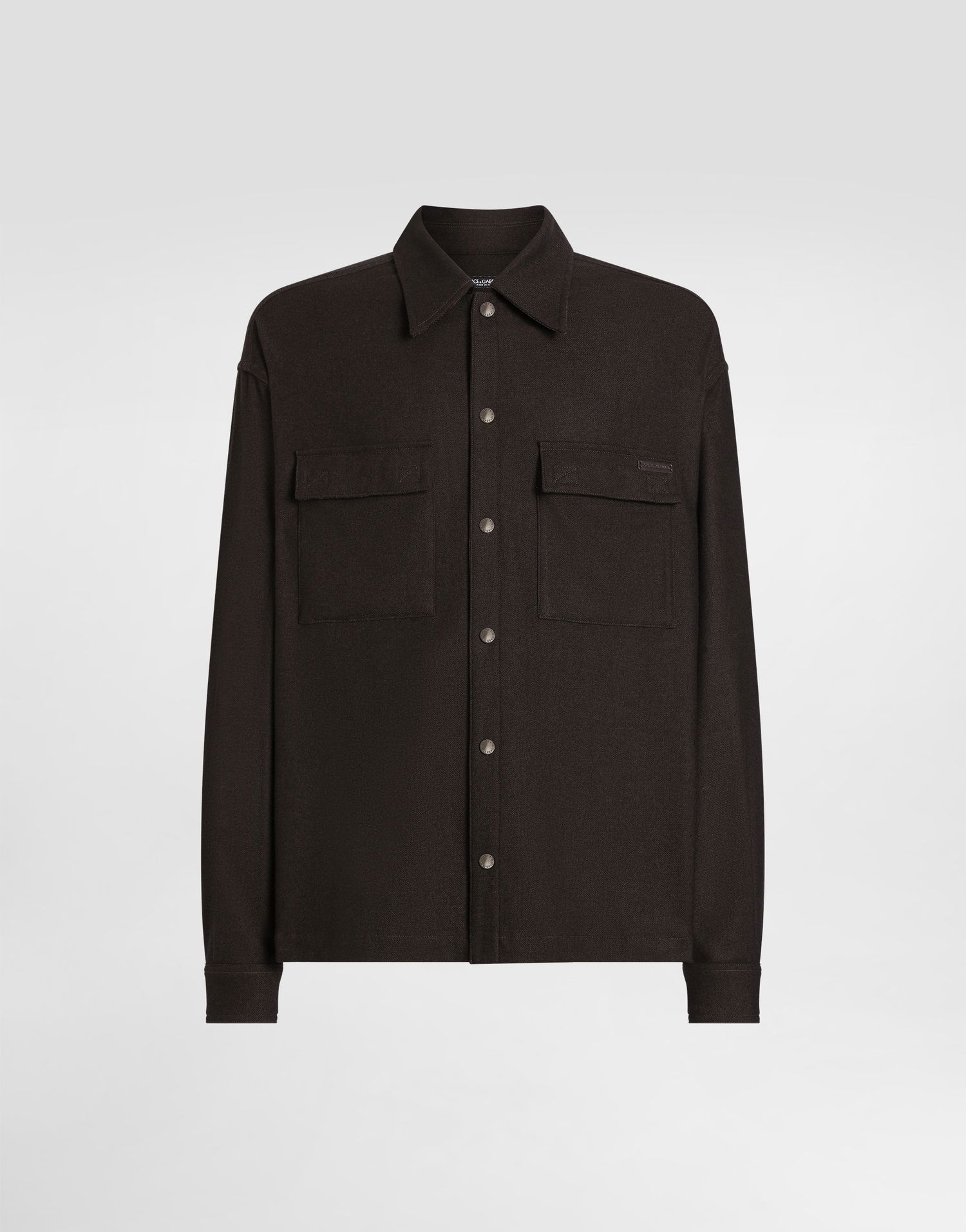 Риза Dolce & Gabbana Dolce & Gabbana Wool Shirt Кафяво | G5MM6TFURNCM3977, 0