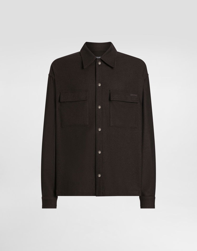 Риза Dolce & Gabbana Dolce & Gabbana Wool Shirt Кафяво | G5MM6TFURNCM3977